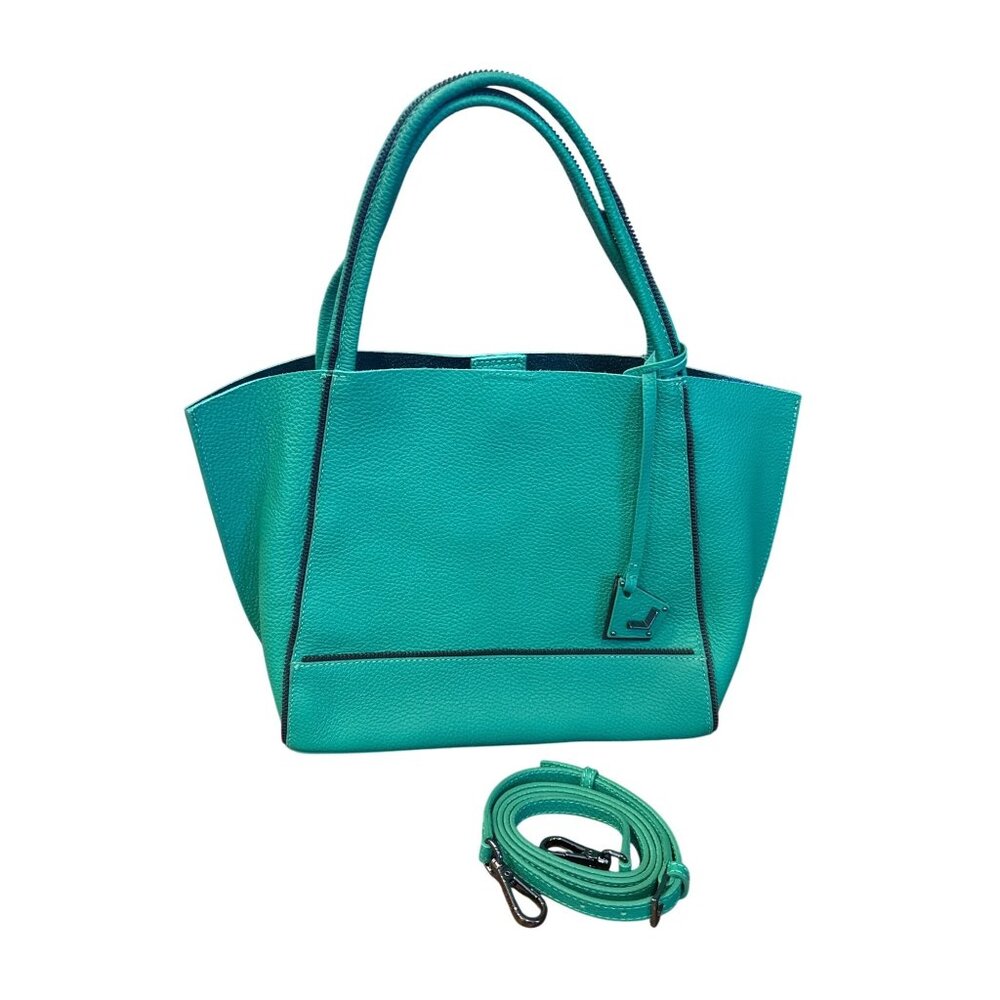 Botkier Soho Bite Size Clover Green Leather Tote Bag Satchel Crossbody New